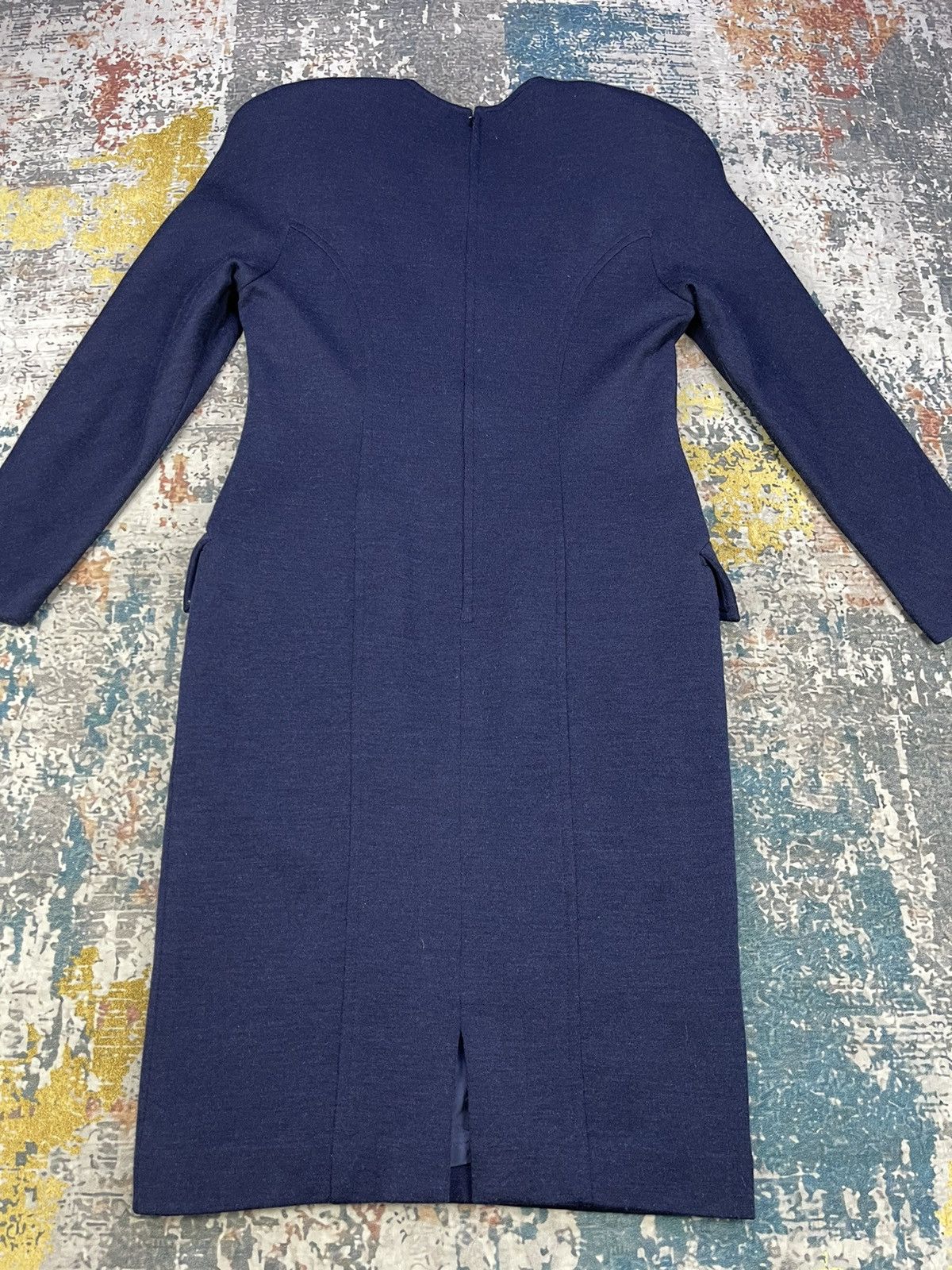 Givenchy Givenchy Life Navy Blue Ponte Shift Dress Size S / US 4 / IT 40 - 6 Thumbnail