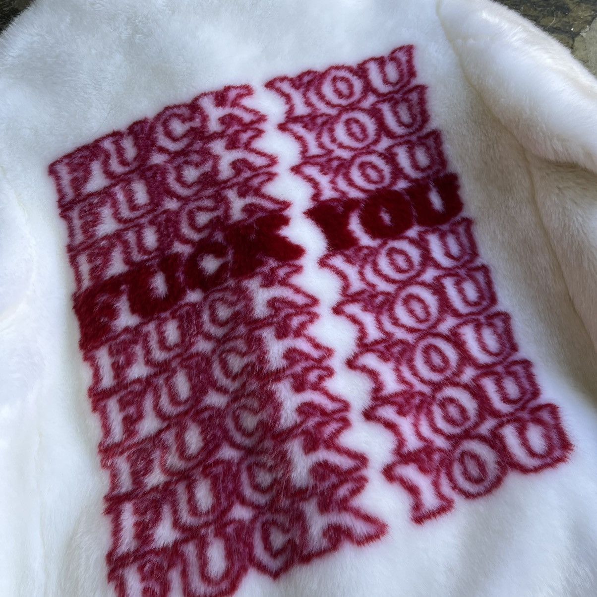 Other 17fw Supreme × Hysteric Glamour “FUCK YOU” Faux Fur Coat Size S / US 4 / IT 40 - 6 Thumbnail
