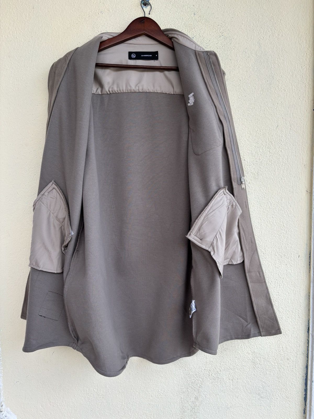 GU × Undercover Undercover Knit Melton Long Shirt Beige Long Sleeve Shirt Size M / US 6-8 / IT 42-44 - 3 Thumbnail