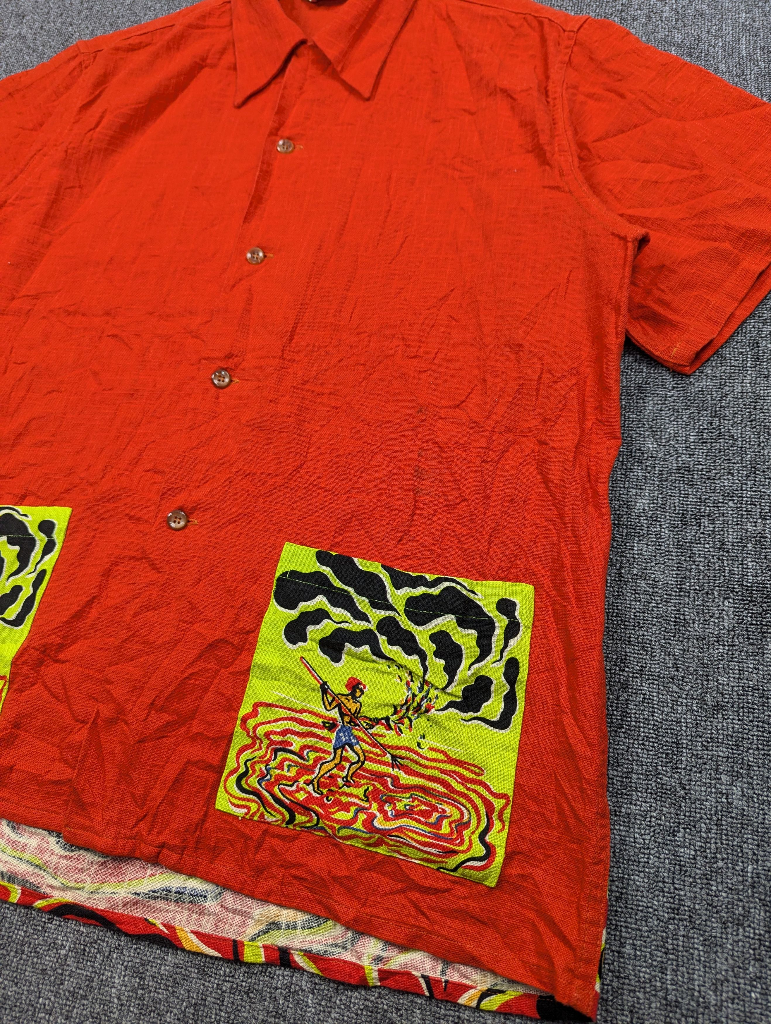 Sun Surf 1950s Sunsurf Torch Fisherman Back Panel Aloha Shirt Size US XL / EU 56 / 4 - 5 Thumbnail