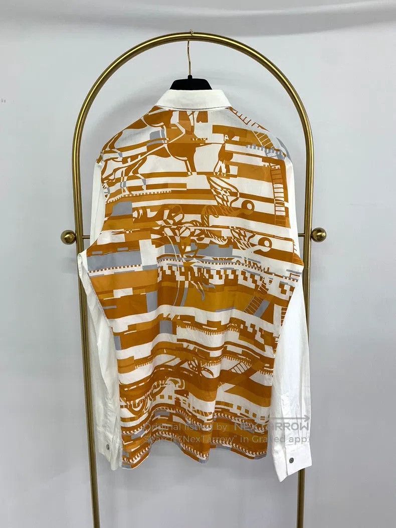 Hermes Hermes size 38 White printed knitted shirt Size US S / EU 44-46 / 1 - 2 Thumbnail
