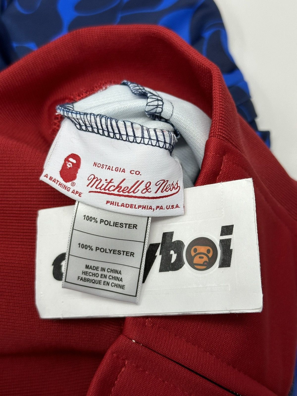 Bape × Mitchell & Ness BAPE x Mitchell & Ness Angels Jacket Blue Size US L / EU 52-54 / 3 - 7 Thumbnail
