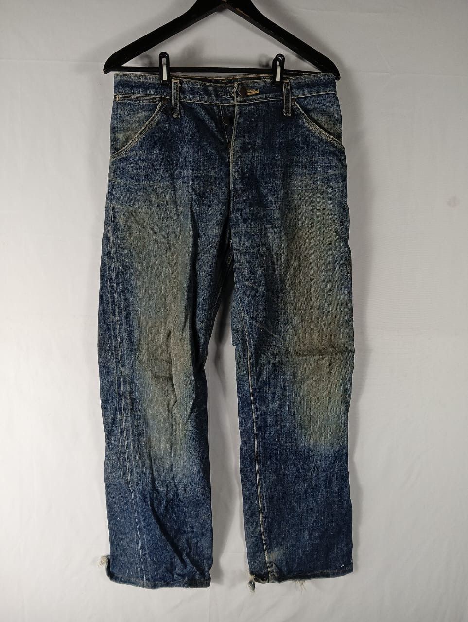 Vintage Vintage wrangler size 31 A2 distressed denim SelvAge 3382 Size US 31 - 2 Thumbnail
