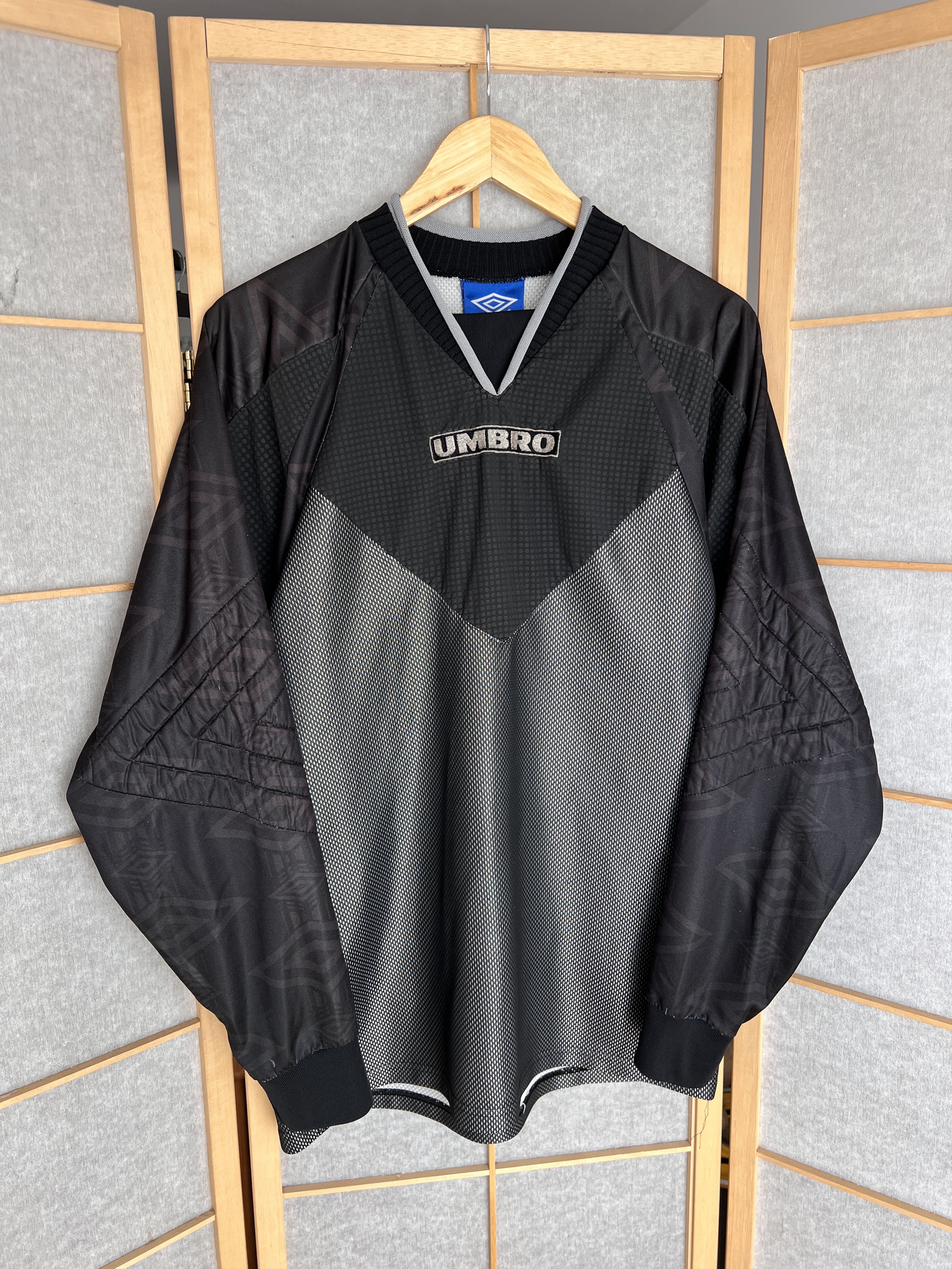 Blokecore Umbro vintage goalkeeper mesh jersey kit shirt 90s