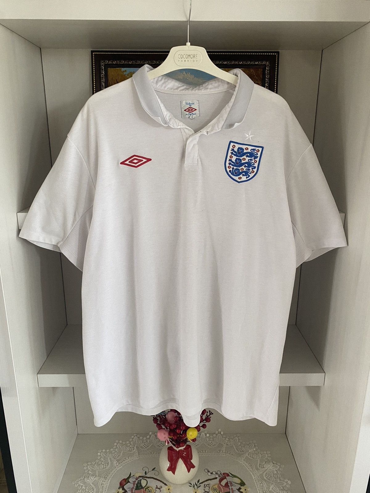 Umbro Vintage Umbro England Jersey Home Football Soccer 2009 Polo Size US L / EU 52-54 / 3 - 1 Thumbnail
