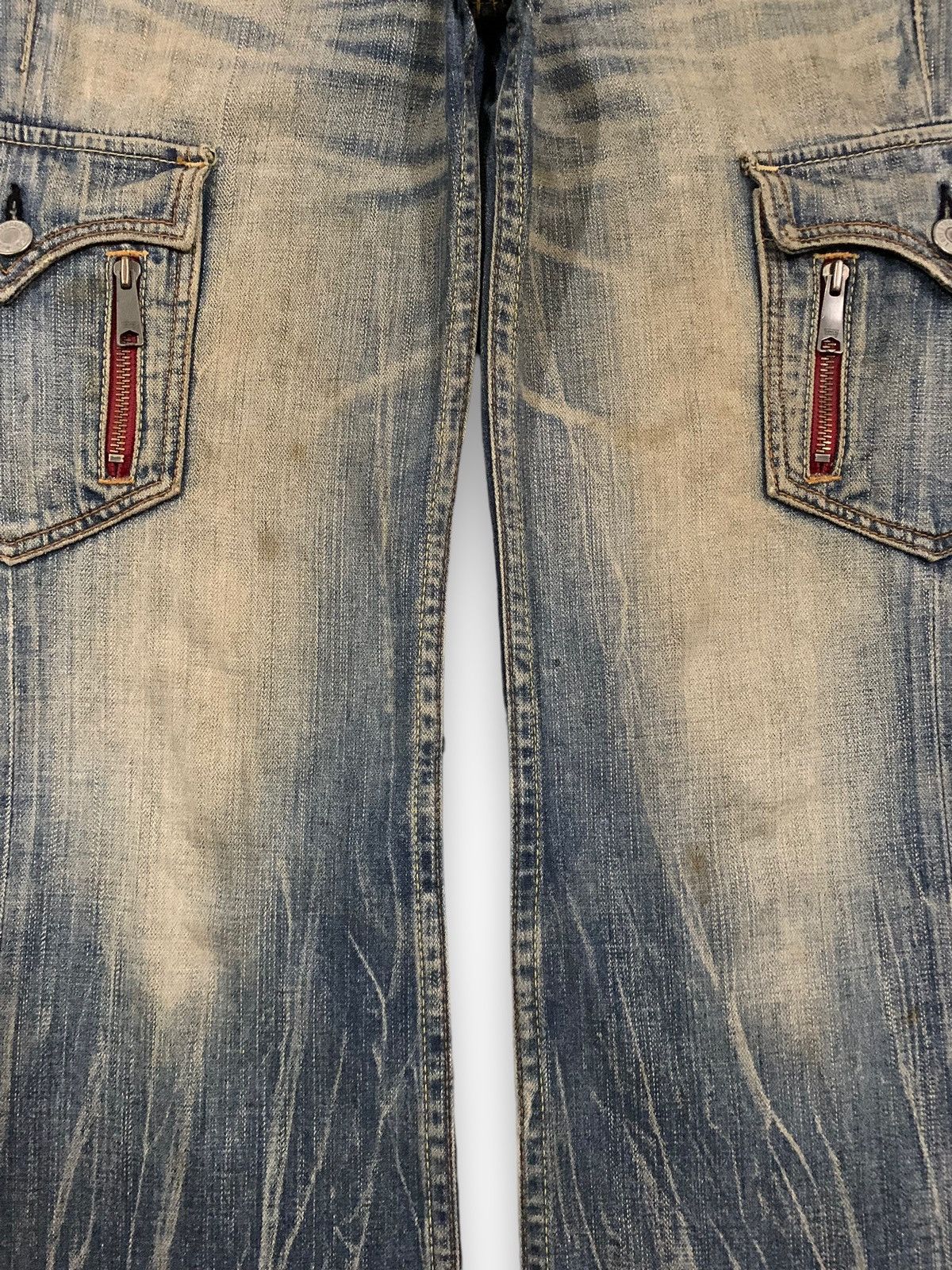 Levi's Vintage 90s Levis 707 Mud Wash Flare Bootcut Cargo Jeans Size US 32 / EU 48 - 7 Thumbnail