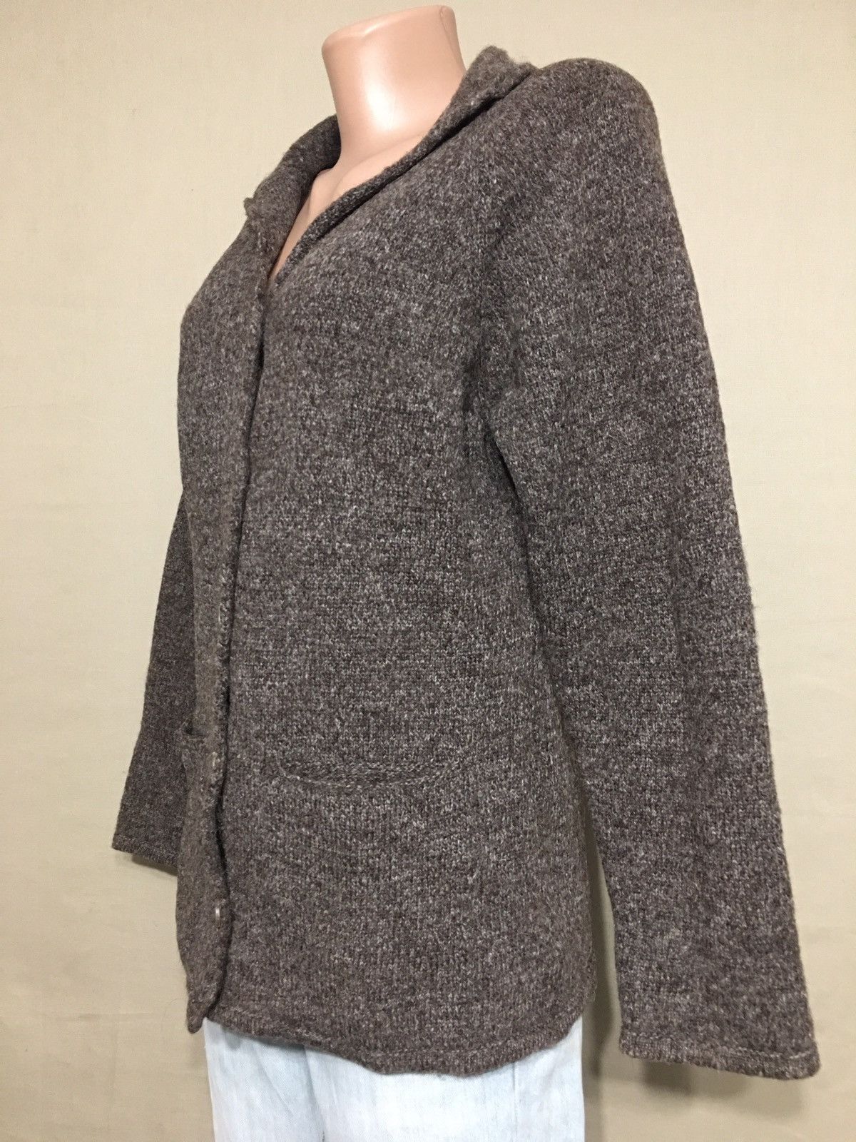 Designer ERIBE Shetland Wool Scotland Cardigan Sweater EU 42 Size M / US 6-8 / IT 42-44 - 2 Thumbnail