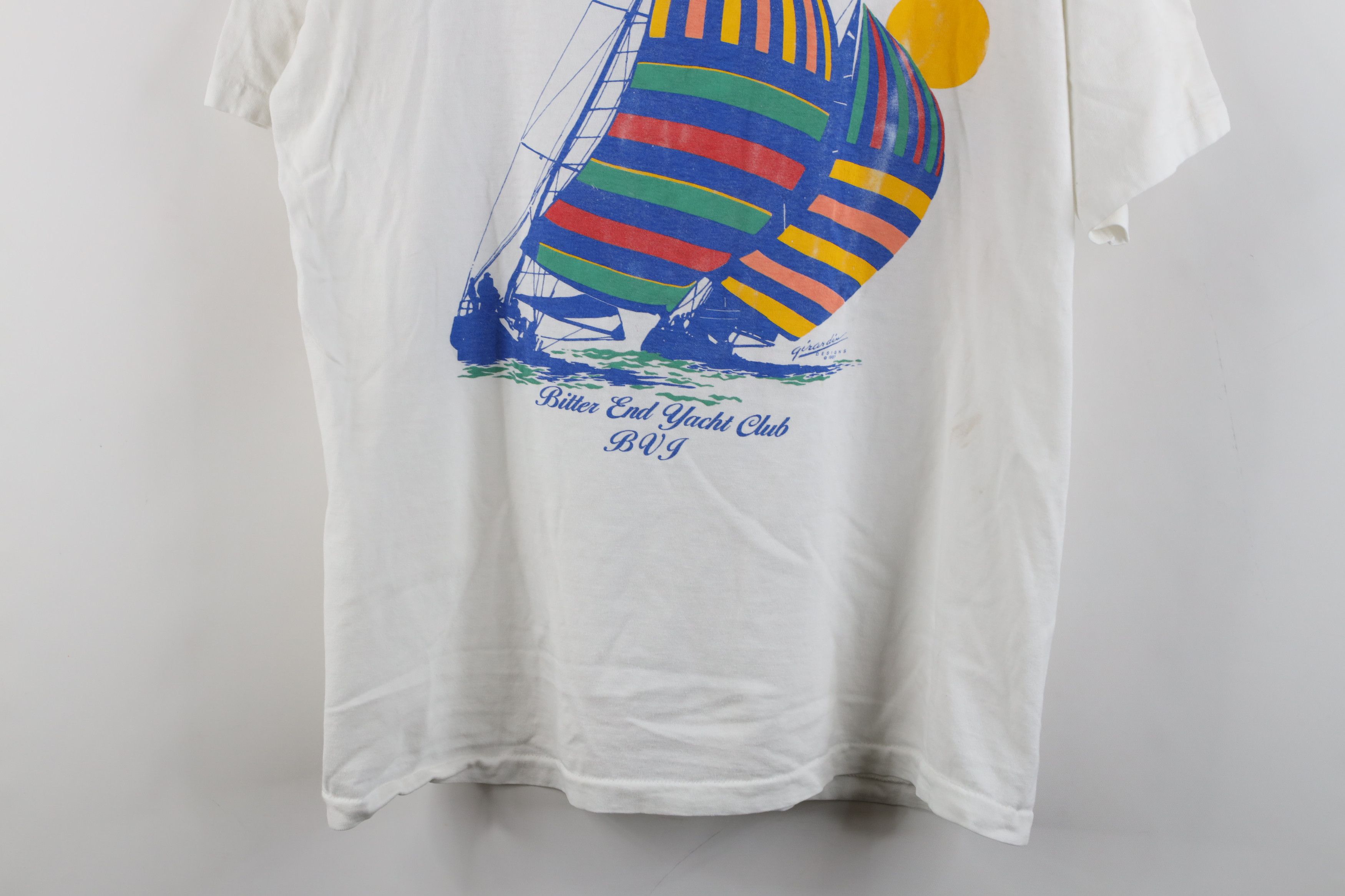 Vintage Vintage 80s Streetwear End Yacht Club Sailing T-Shirt US Size XL / US 12-14 / IT 48-50 - 3 Thumbnail
