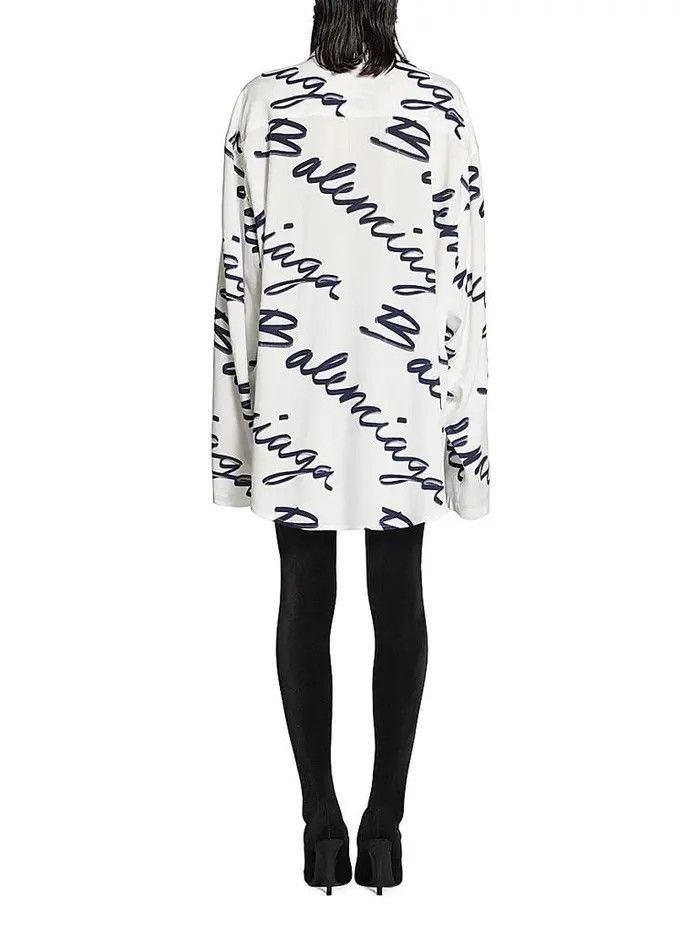 Balenciaga o1bcso1str0326 Scribble Minimal Shirt in Multicolor Size XS / US 0-2 / IT 36-38 - 4 Thumbnail