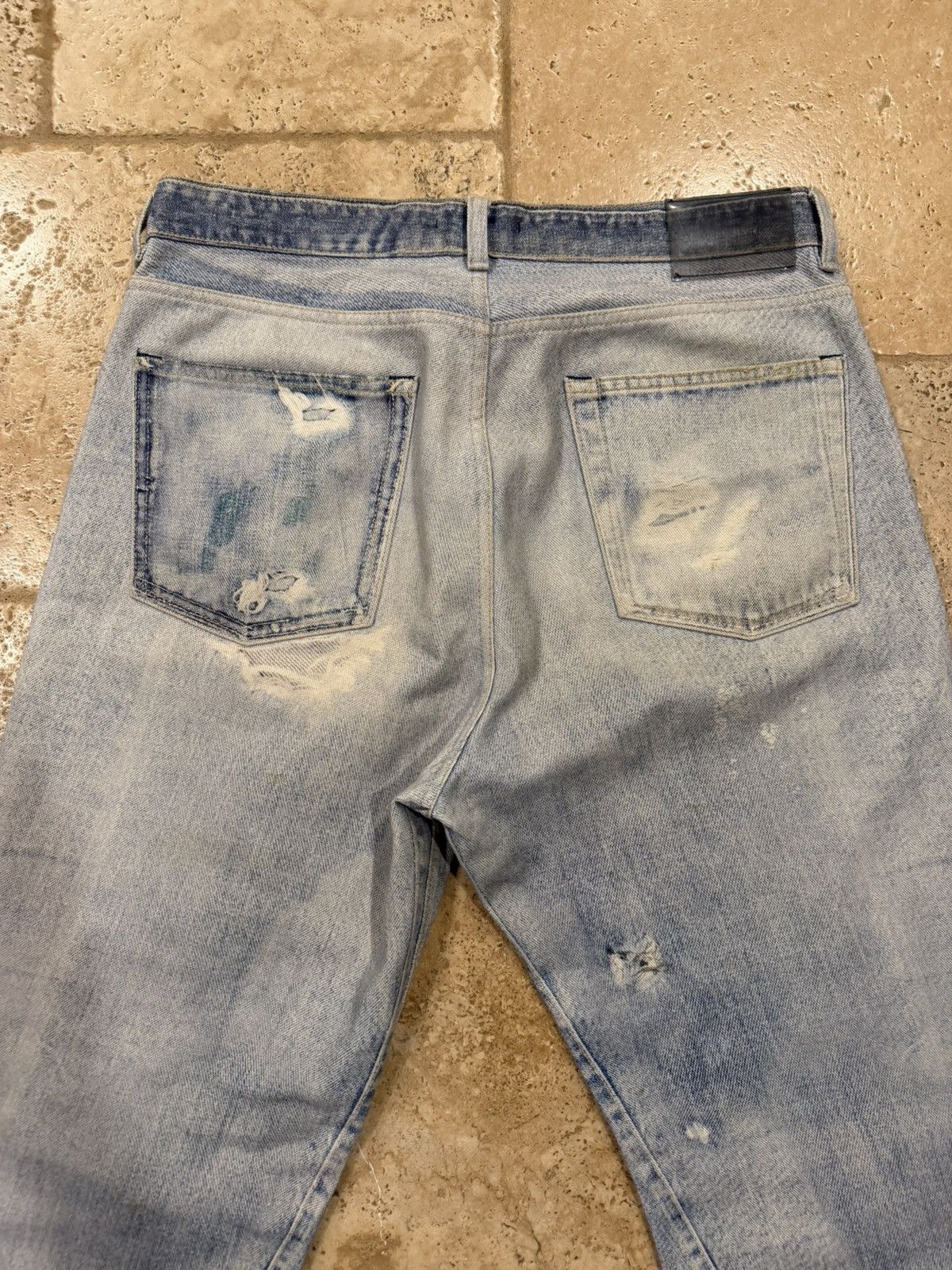 Our Legacy Our Legacy Third Cut Thompe Digital Print Blue Denim Jeans Size US 33 - 9 Thumbnail