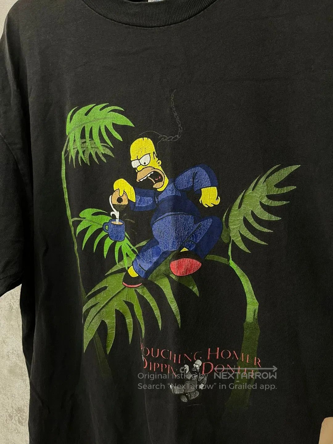 Vintage Vintage 90s Simpson Homer Donut T. Size US XL / EU 56 / 4 - 2 Thumbnail