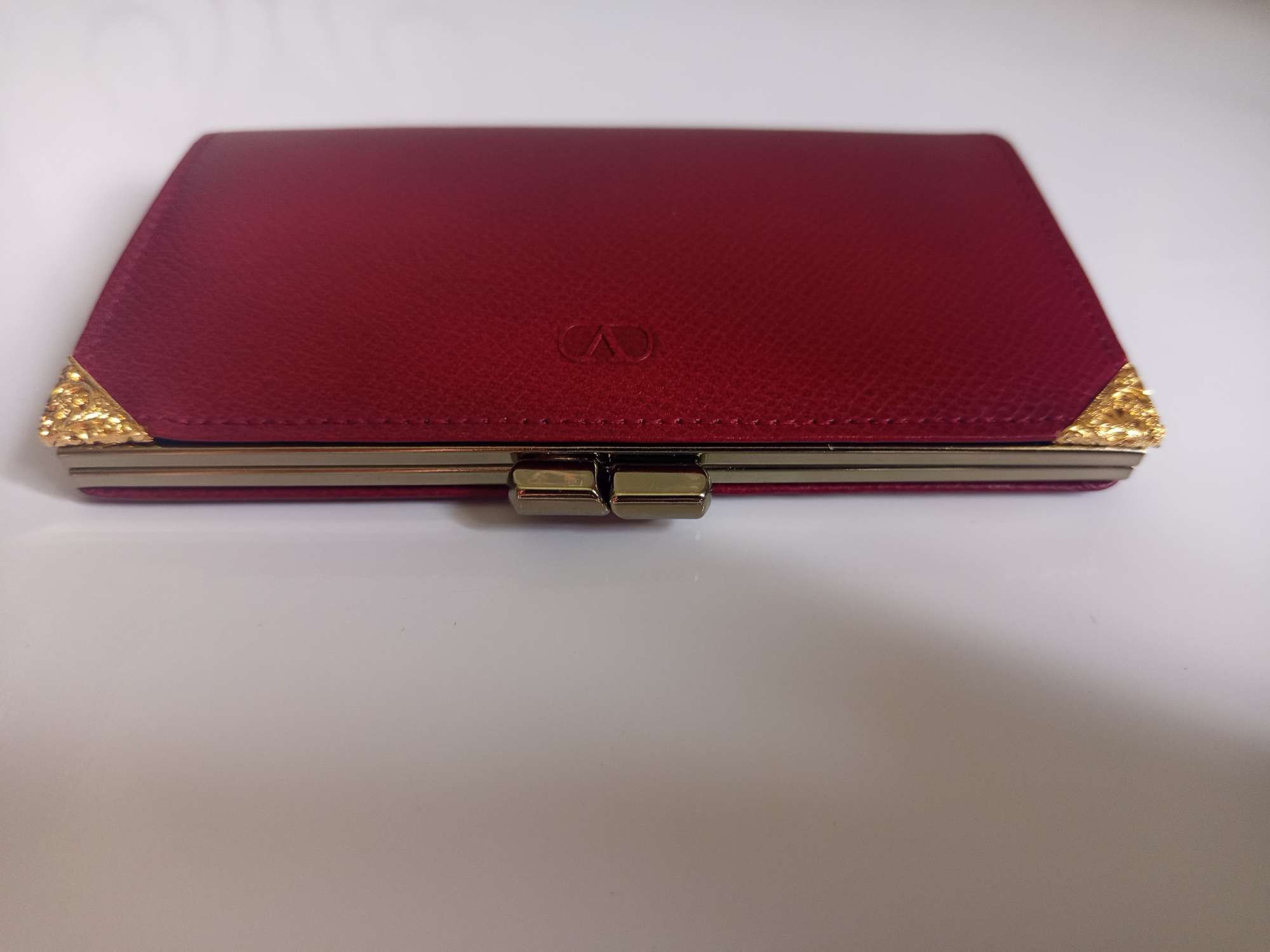 Valentino Valentino Garavani Wallet Burgundy Leather Kiss Lock Vintage Size ONE SIZE - 4 Thumbnail