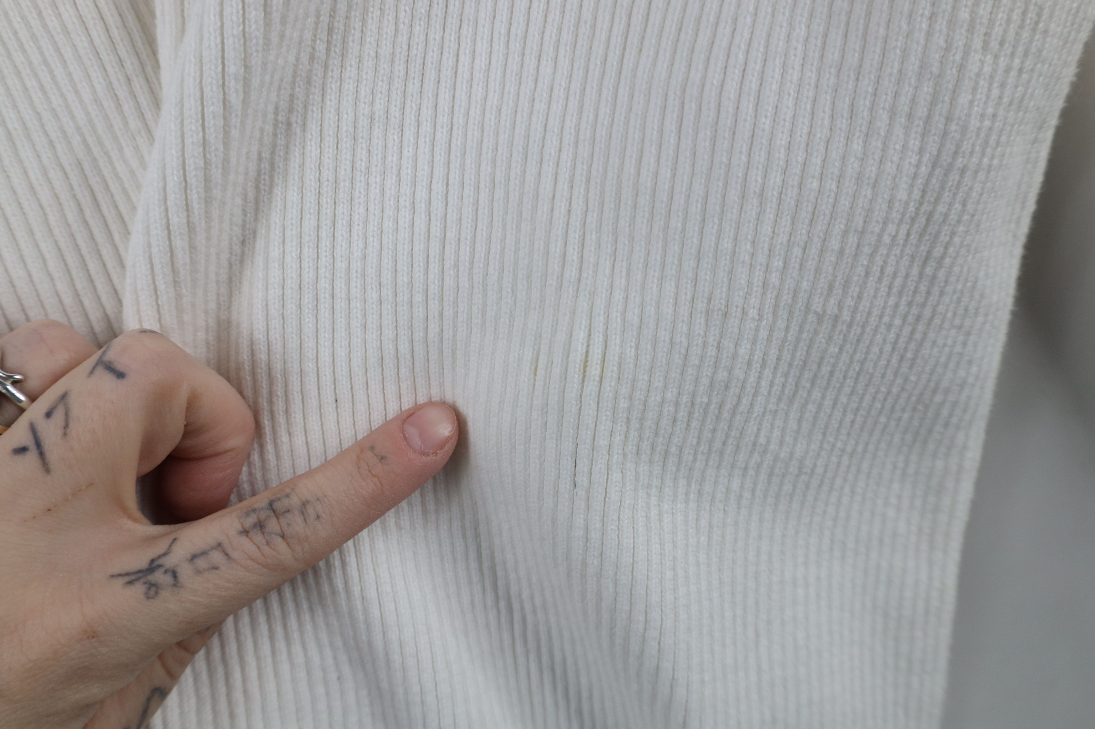 Ralph Lauren × Vintage Vintage 90s Ralph Lauren Ribbed Turtleneck Sweater White Size L / US 10 / IT 46 - 6 Thumbnail