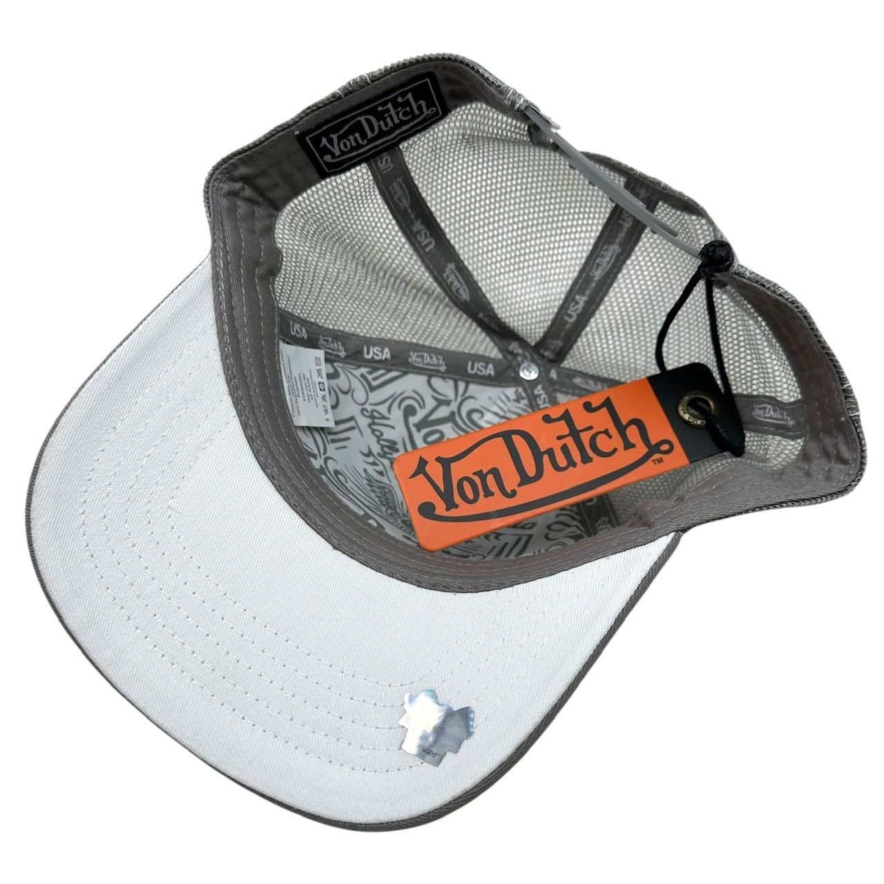 Von Dutch Von Dutch Trucker Hat Grey/White Snapback Cap Size ONE SIZE - 5 Thumbnail