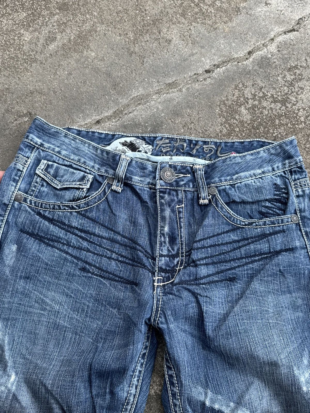 Robins Jeans Japanese Studded Big Train Denim Pants Styled Size US 32 / EU 48 - 7 Thumbnail