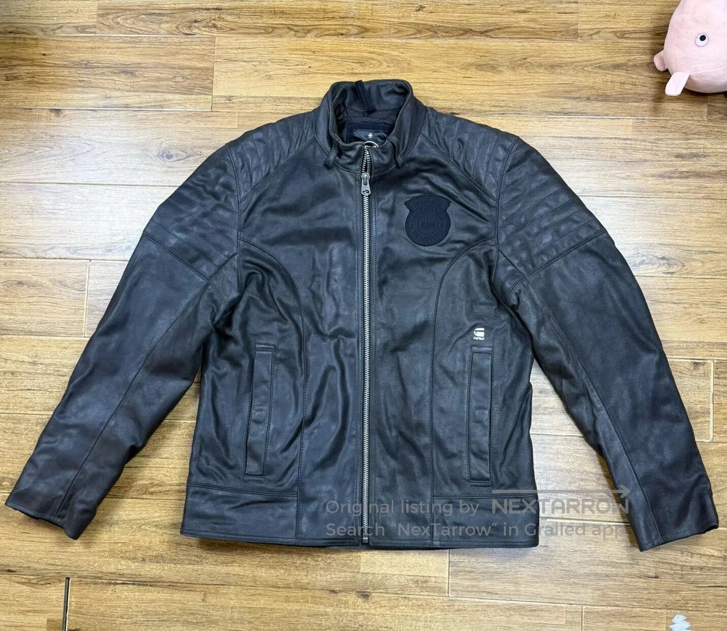 G-Star Gstar Raw Men's Genuine Leather Jacket. Size US XL / EU 56 / 4 - 1 Thumbnail