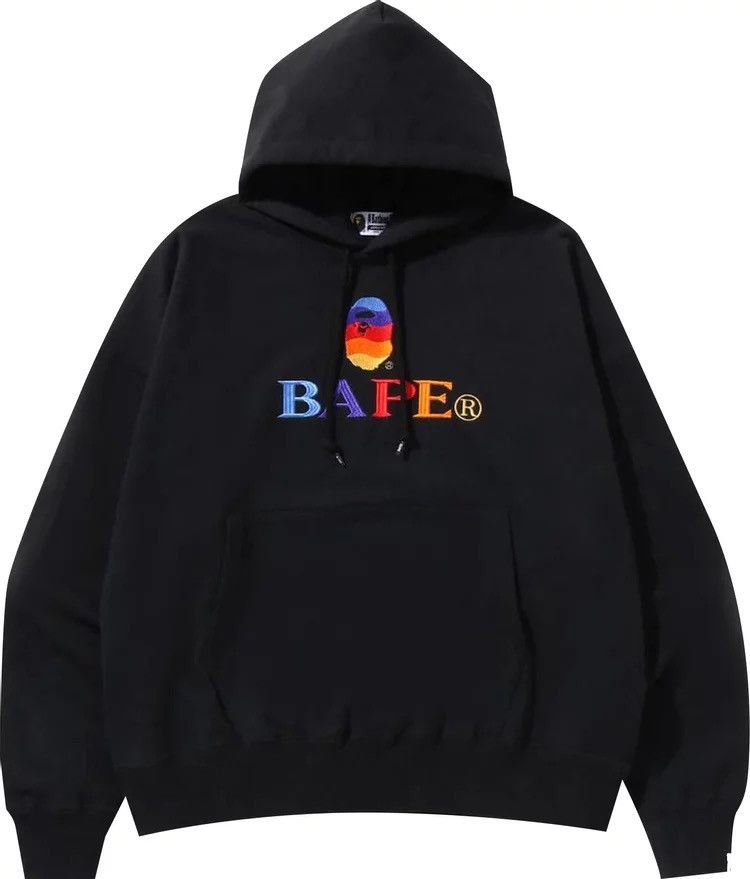 Bape SALE🔥BAPE Embroidery Loose Fit Pullover Hoodie Black Size US XL / EU 56 / 4 - 2 Thumbnail