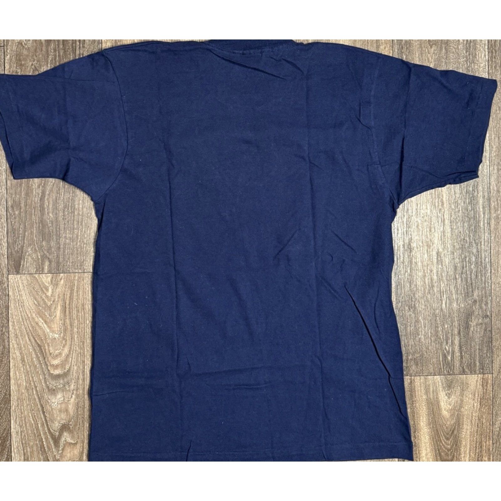 Fruit Of The Loom VINTAGE 80s Poets & Writers Scholars Creative Navy Blue T-Shirt Large Size US L / EU 52-54 / 3 - 7 Thumbnail