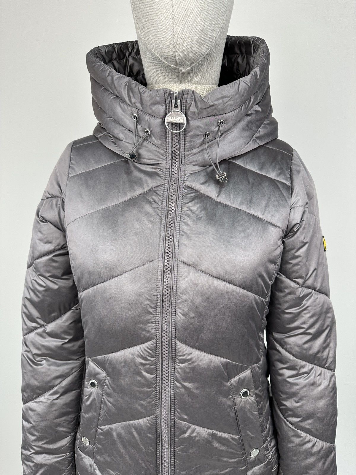 Barbour BARBOUR INTERNATIONAL Motegi Quilt Jacket Silver Women’s Size S / US 4 / IT 40 - 12 Thumbnail