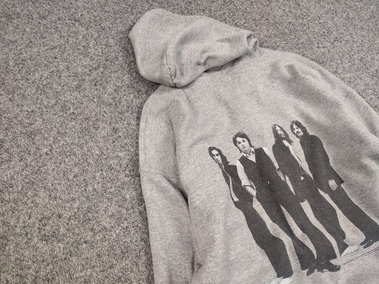 Band Tees Vintage The Beatles Band Logo Blank Gray Zip Hoodie Size US M / EU 48-50 / 2 - 7 Thumbnail