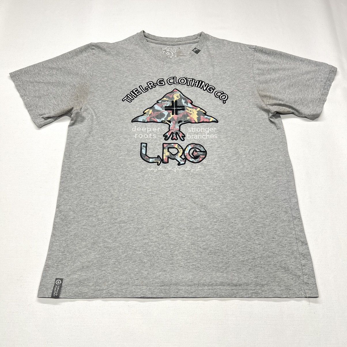 LRG × Vintage LRG Tee Shirt Grey Lifted Research Group Logo Skate Y2K Size US XL / EU 56 / 4 - 1 Thumbnail