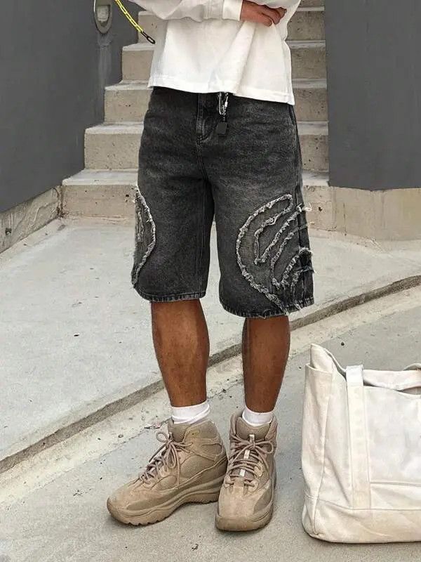 Japanese Brand Arisawa x Aoi Distressed Washed Y2k Shorts Jorts Denim Size US 30 / EU 46 - 2 Thumbnail