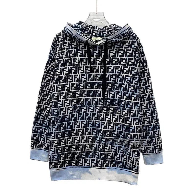 Fendi Fendi Blue tie-dye double F monogram all-over print cotton Size M / US 6-8 / IT 42-44 - 1 Thumbnail