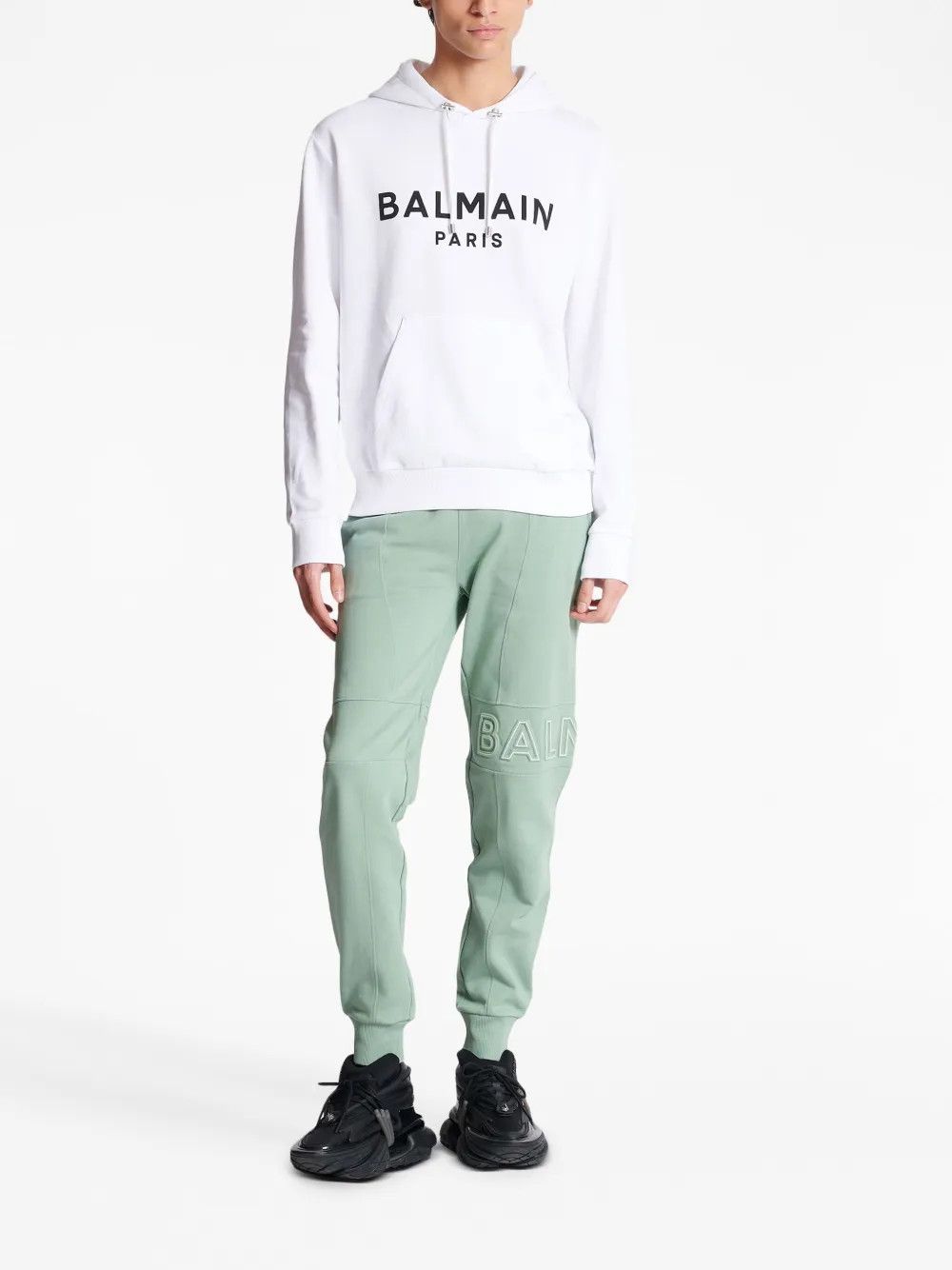 Balmain o1y0426 Logo Hoodie in White Size US XL / EU 56 / 4 - 2 Thumbnail