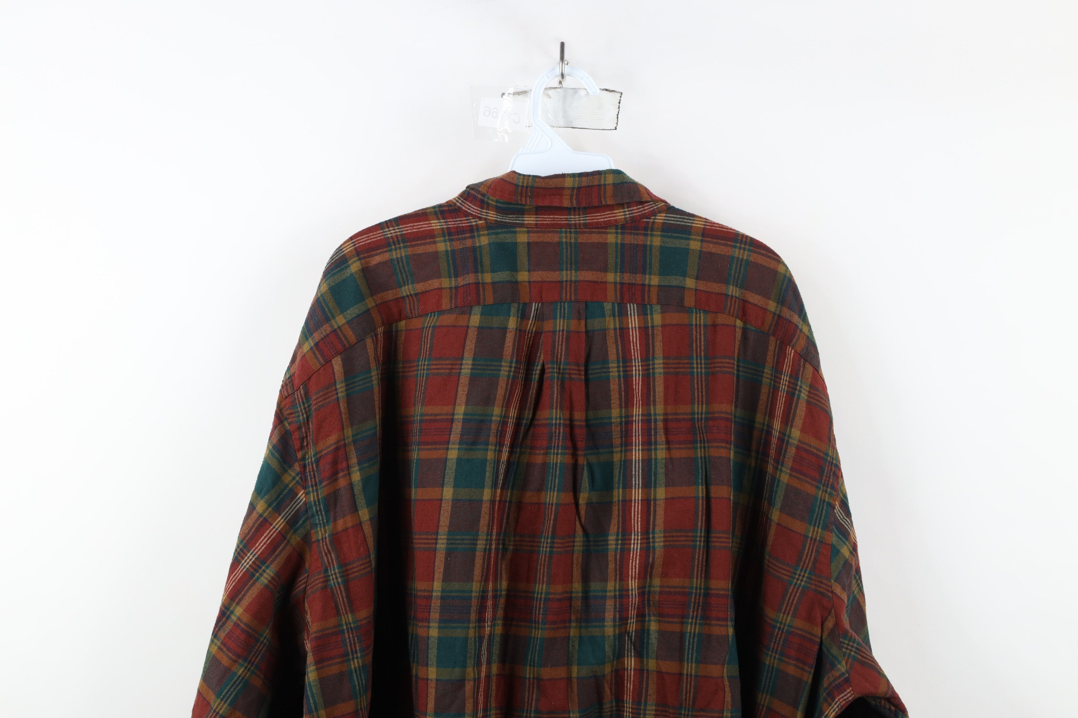 Ralph Lauren × Vintage Vintage 90s Ralph Lauren Flannel Collared Button Down Shirt Size US XXL / EU 58 / 5 - 11 Thumbnail