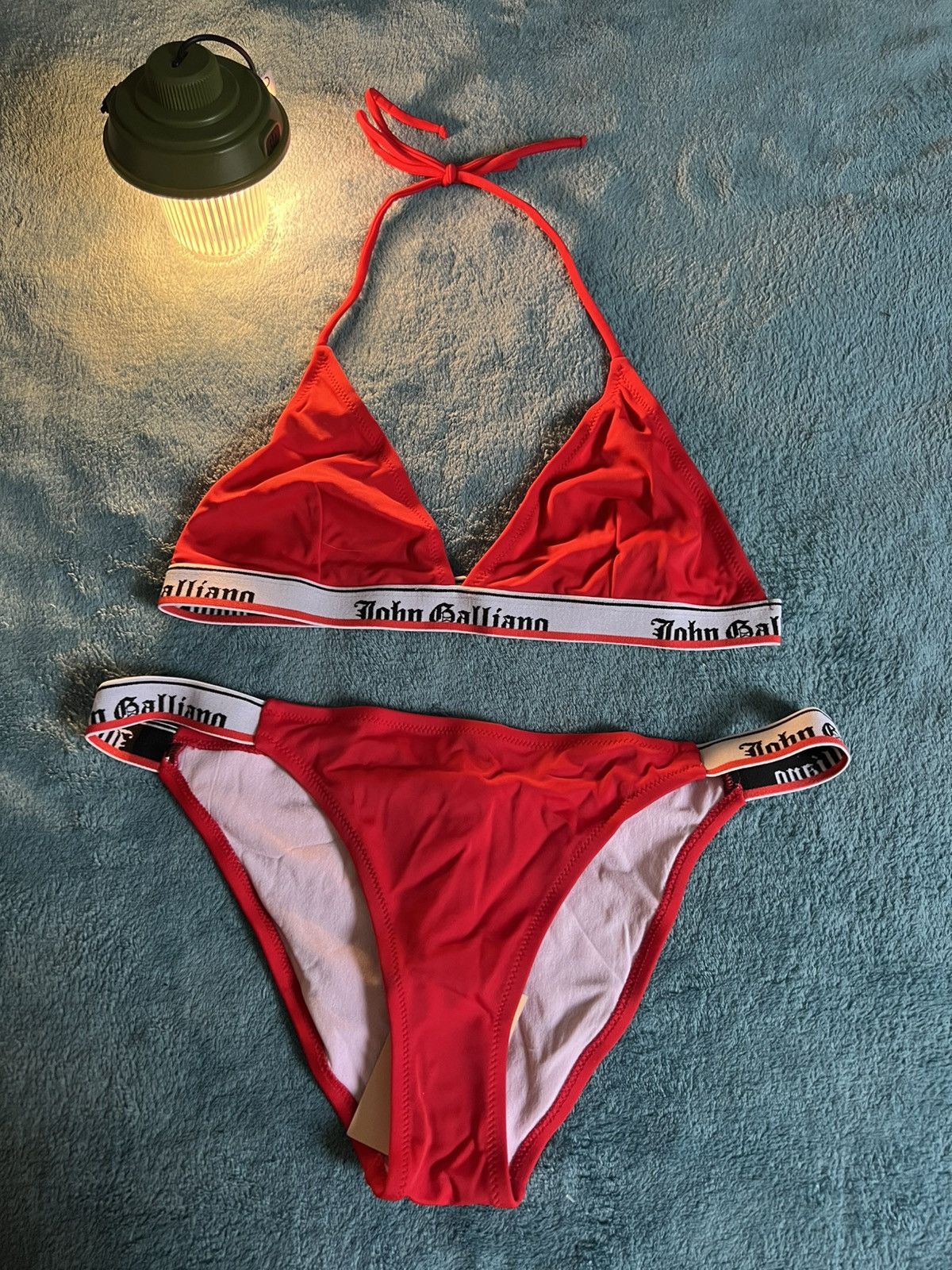 John Galliano John Galliano Logo red Bikini y2k – New with Tags Size L / US 10 / IT 46 - 5 Thumbnail