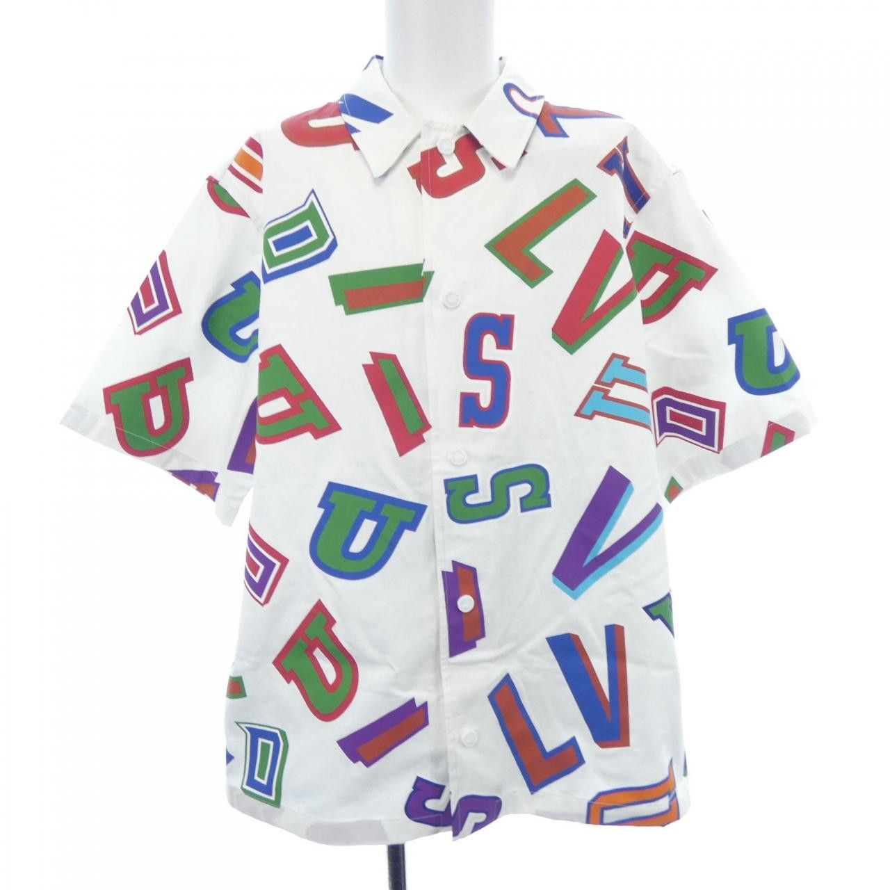 Louis Vuitton Louis Vuitton Louis Vuitton NBA Basketball Letter Over Shirt S/S Shirt Cotton Tops HLS01WES9 DUTY FREE for USA Size ONE SIZE - 1 Thumbnail