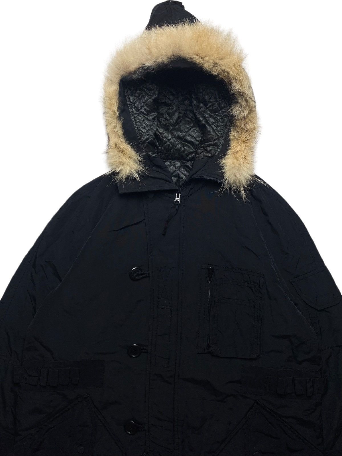 14th Addiction 2002 PPFM - Fur Hoodie Nylon Cargo Jacket Size US L / EU 52-54 / 3 - 8 Thumbnail