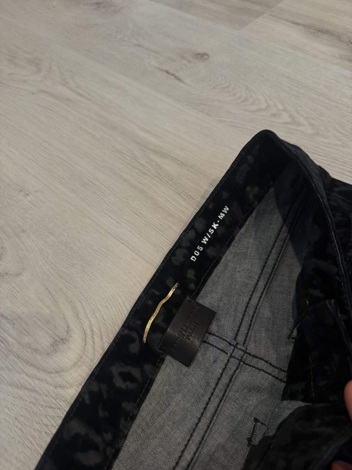 Saint Laurent Paris s/s 2018 velvet leopard denim!! Size US 28 / EU 44 - 6 Thumbnail