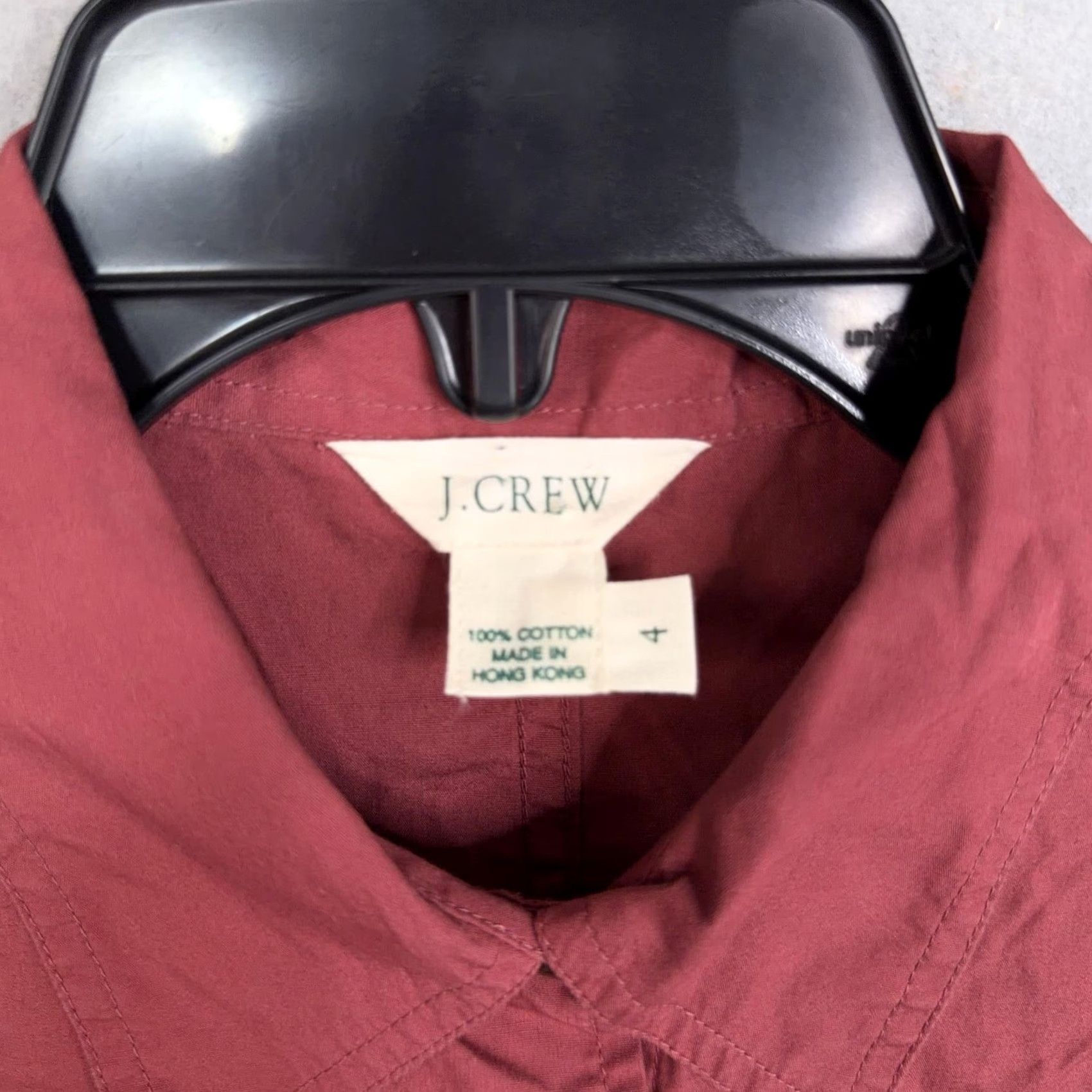 J.Crew VINTAGE J.CREW Shirt Dress Womens 4 Red Classic Preppy Heritage Pockets 90s Casual Workwear Knee Length Womens Size S / US 4 / IT 40 - 5 Thumbnail