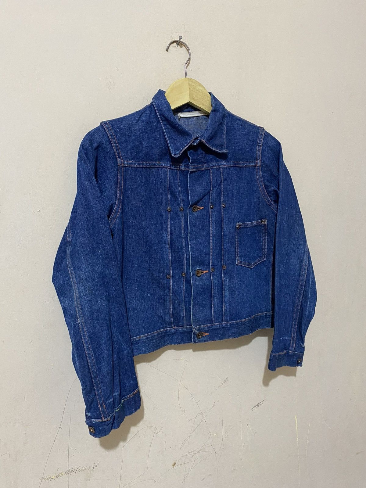 Vintage True 1940 Denim Jacket Union Made WWII Selvedge Donut Button Size US XS / EU 42 / 0 - 2 Thumbnail