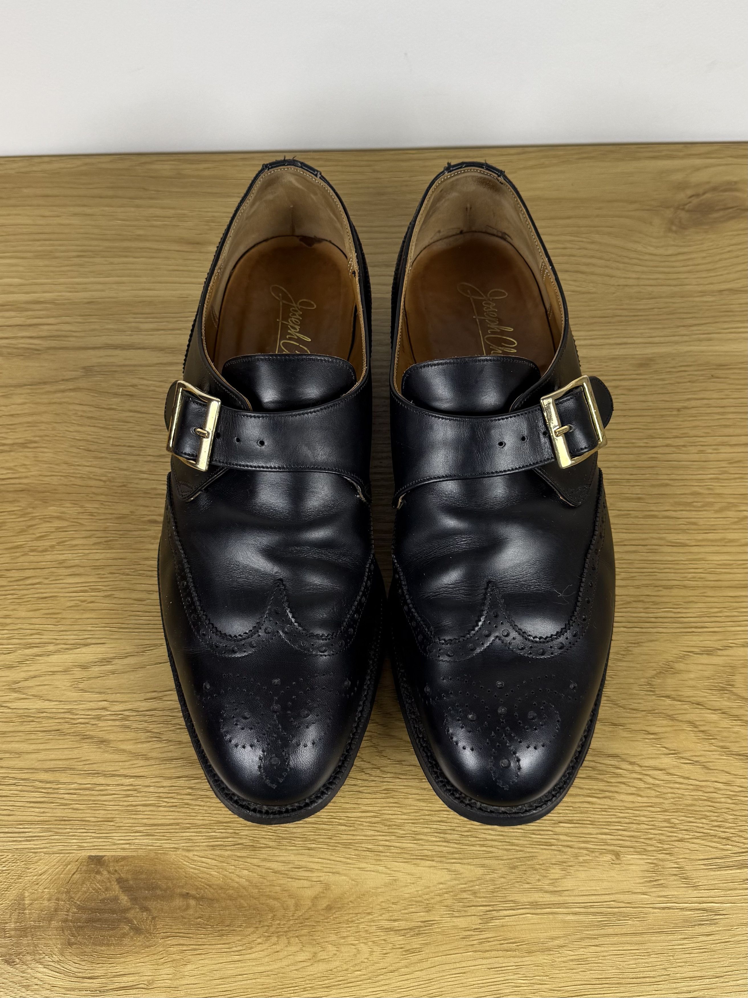 Cheaney Men's Cheaney Black Monk Brogue Shoes US10 Size US 10 / EU 43 - 3 Thumbnail