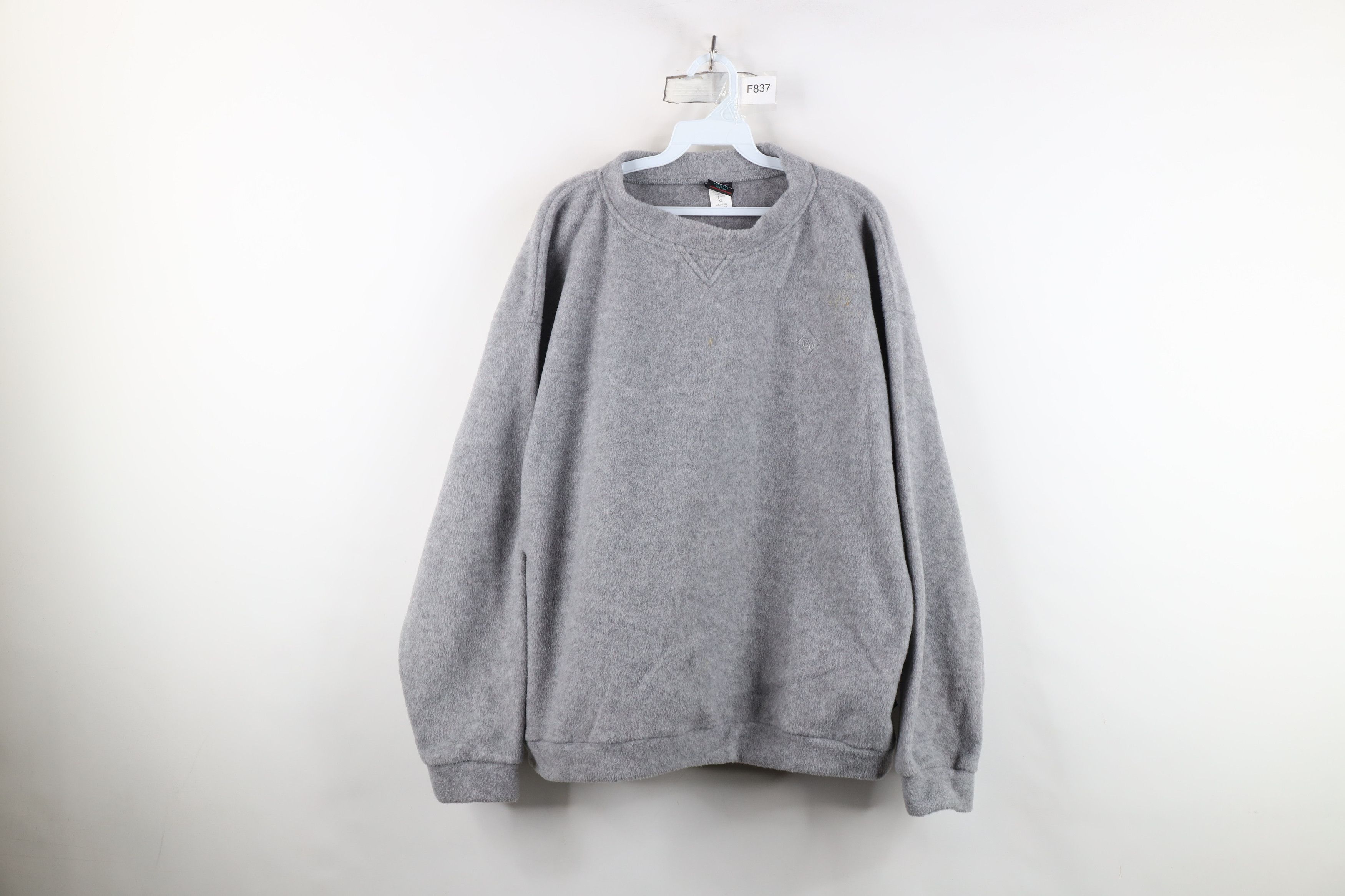 Vintage Vintage 90s Streetwear Fleece Crewneck Sweater Heather Gray Size US XL / EU 56 / 4 - 1 Thumbnail