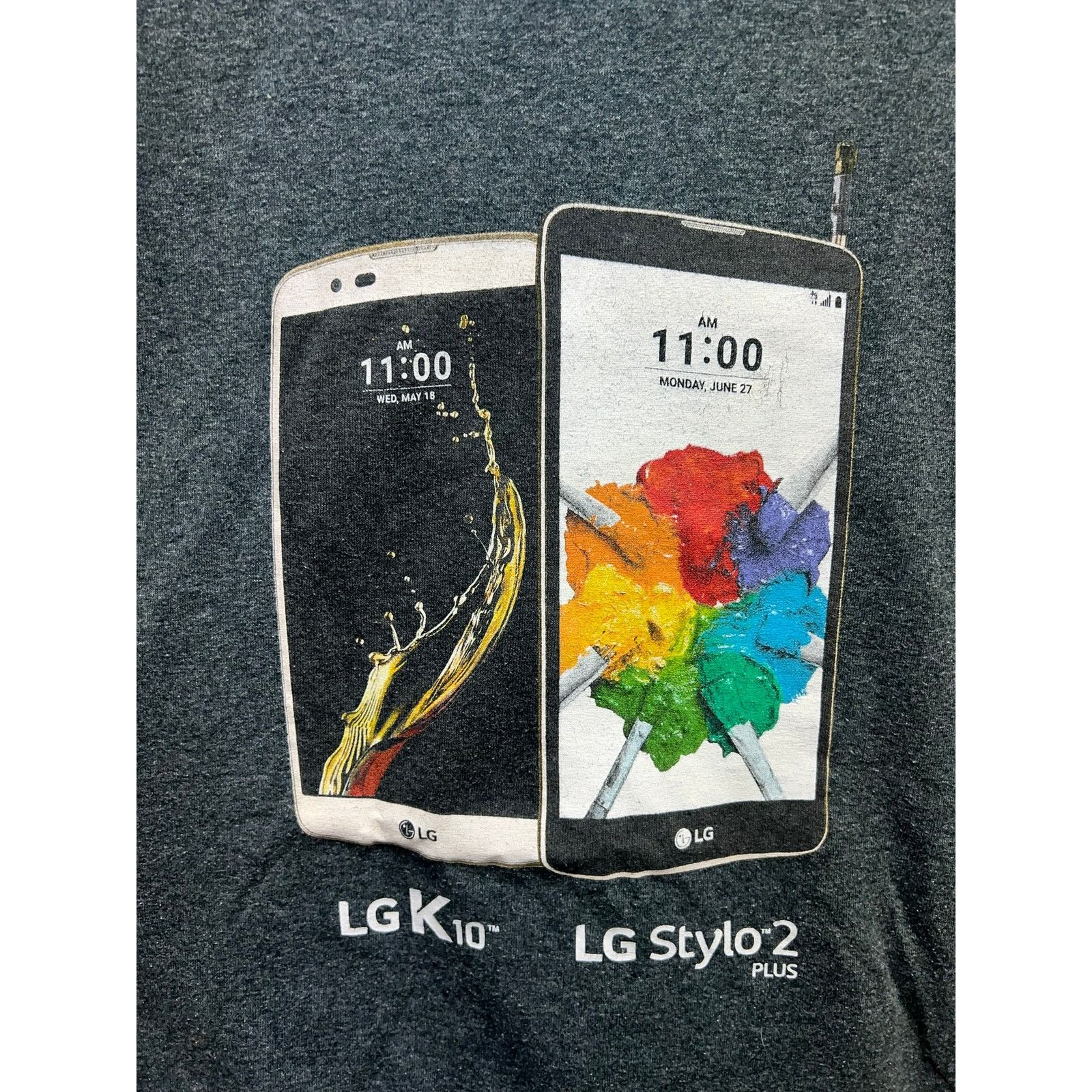 Gildan LG Phone Shirt LK K10 Stylo 2 Plus Metro PCS Promo Tee Large Size US L / EU 52-54 / 3 - 2 Thumbnail