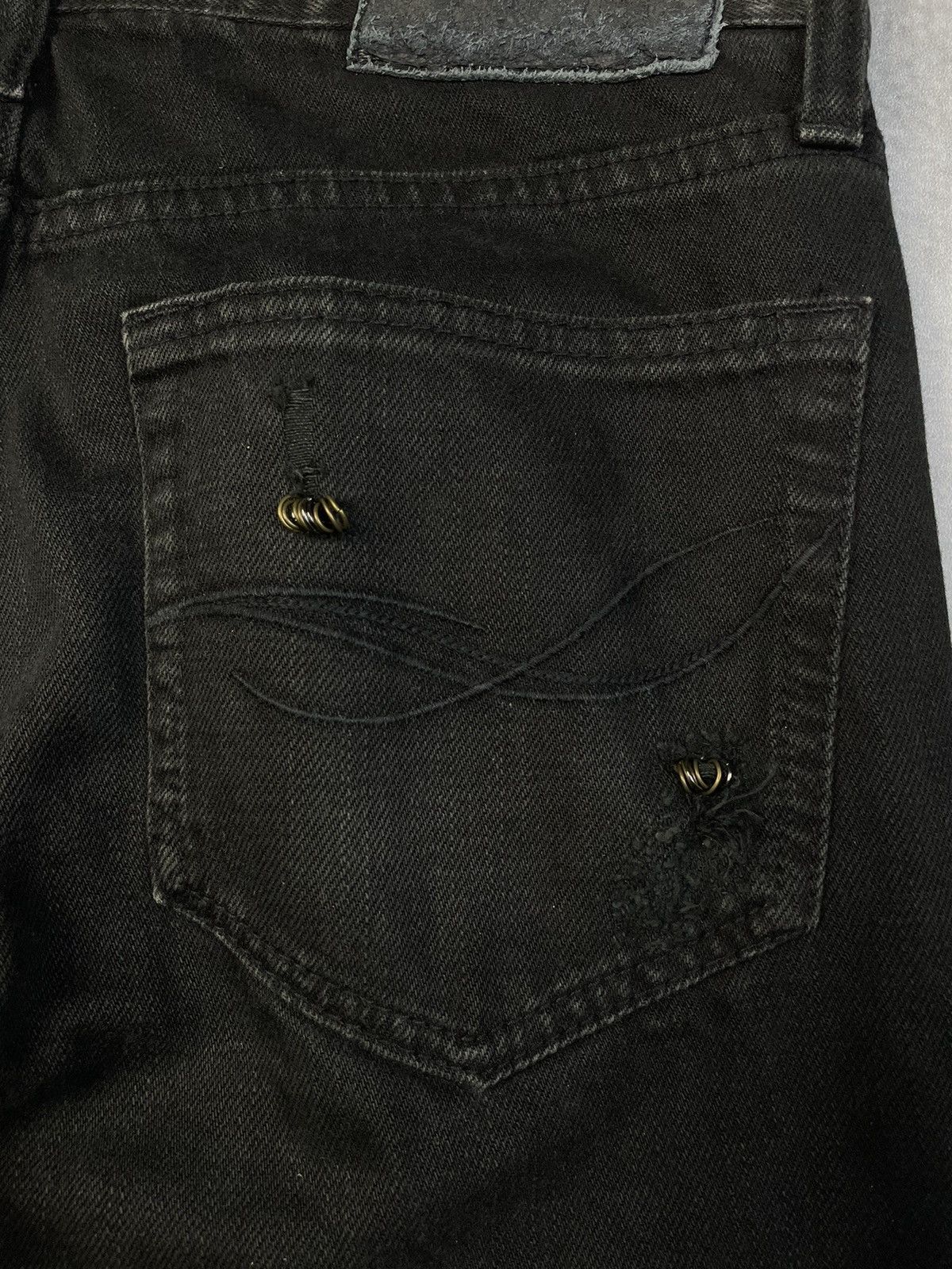 Tornado Mart 2000s CavariA Pierced Mud Max Style Studded Distressed Denim Size US 30 / EU 46 - 10 Thumbnail