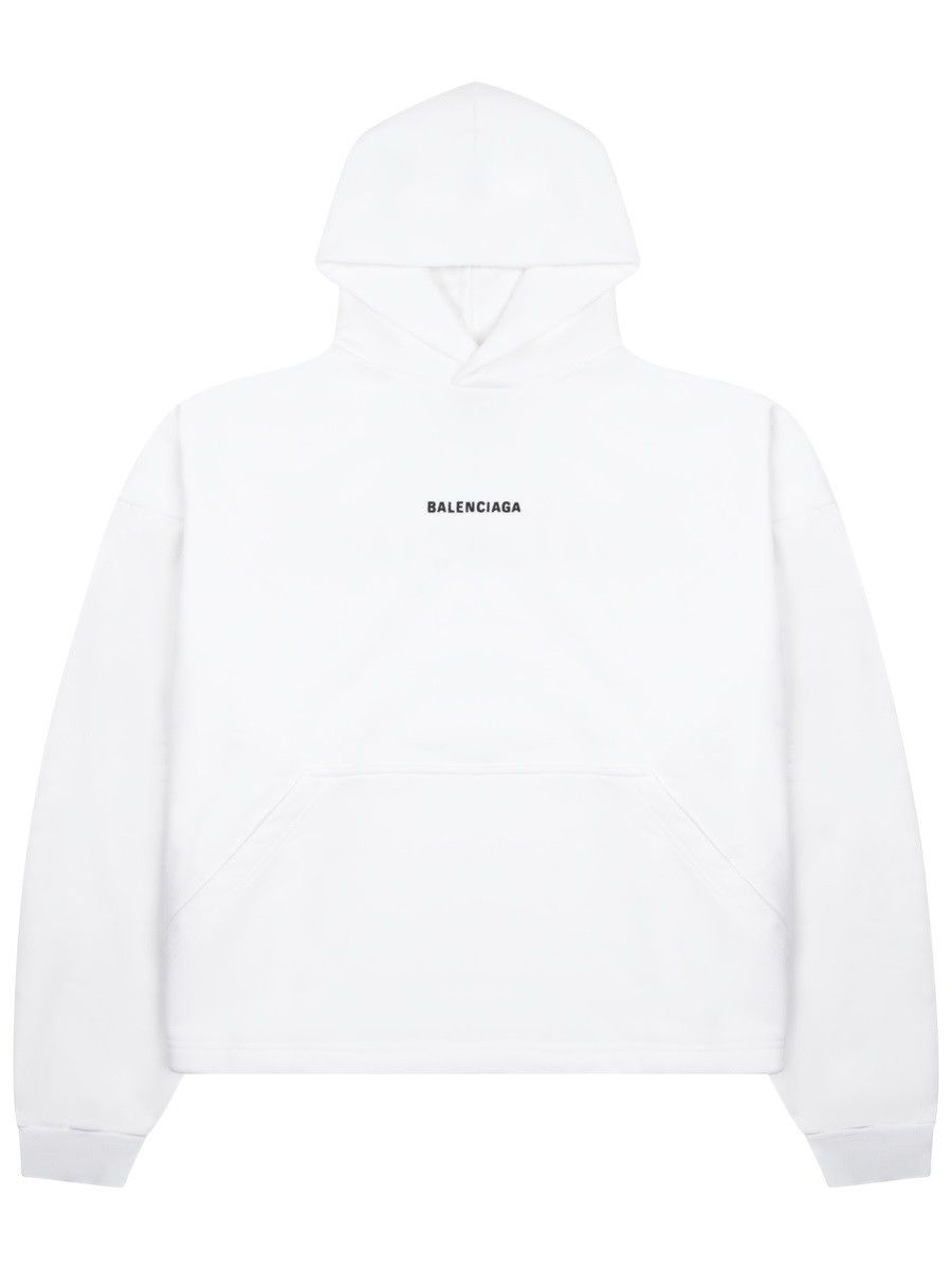 Balenciaga BALENCIAGA SWEATSHIRT WITH LOGO - WHITE (NUMERIC 1) Size S / US 4 / IT 40 - 1 Thumbnail