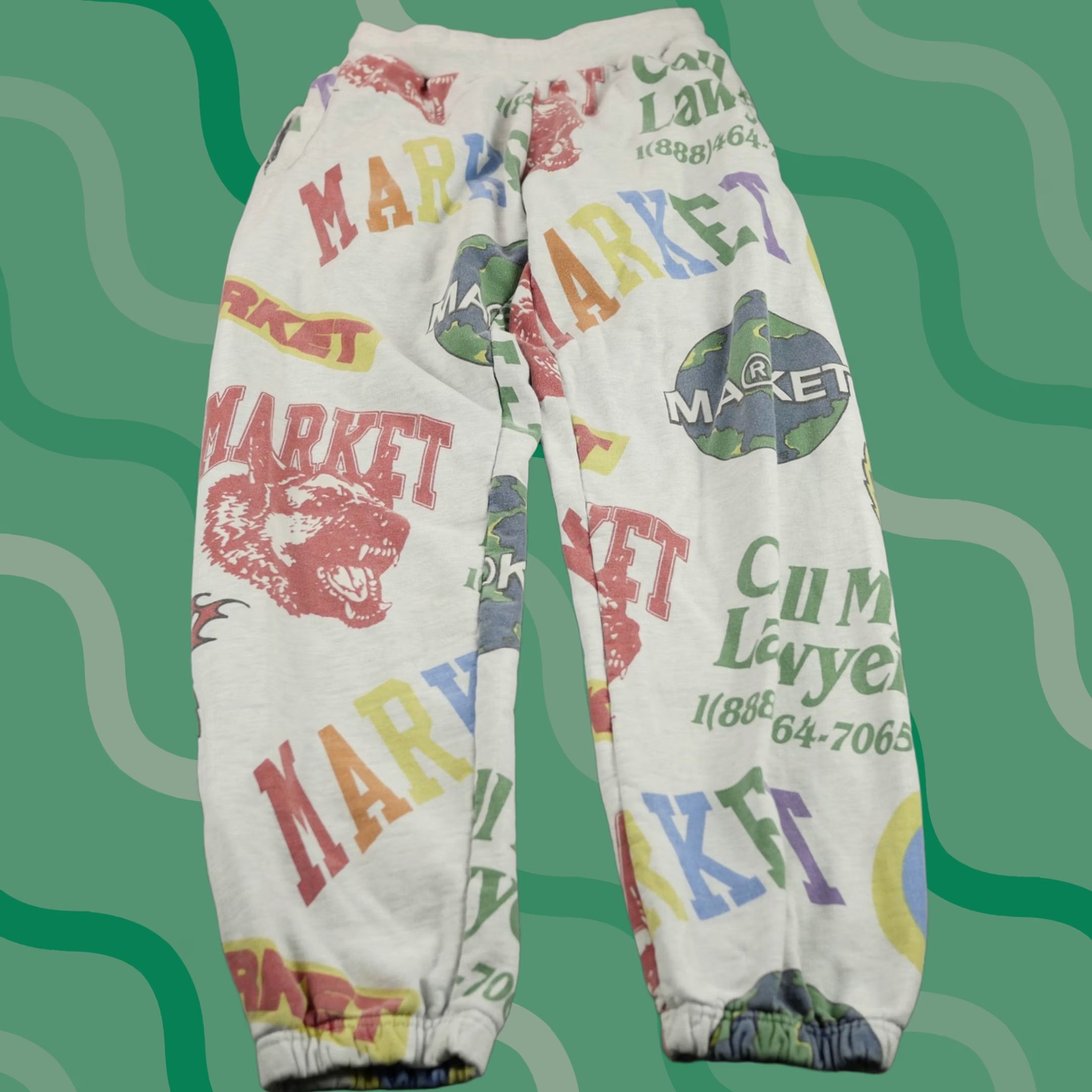 Market MARKET Jogger Pants Mens M Multicolor Graphic All Over Print Geometric Size US 31 - 1 Thumbnail