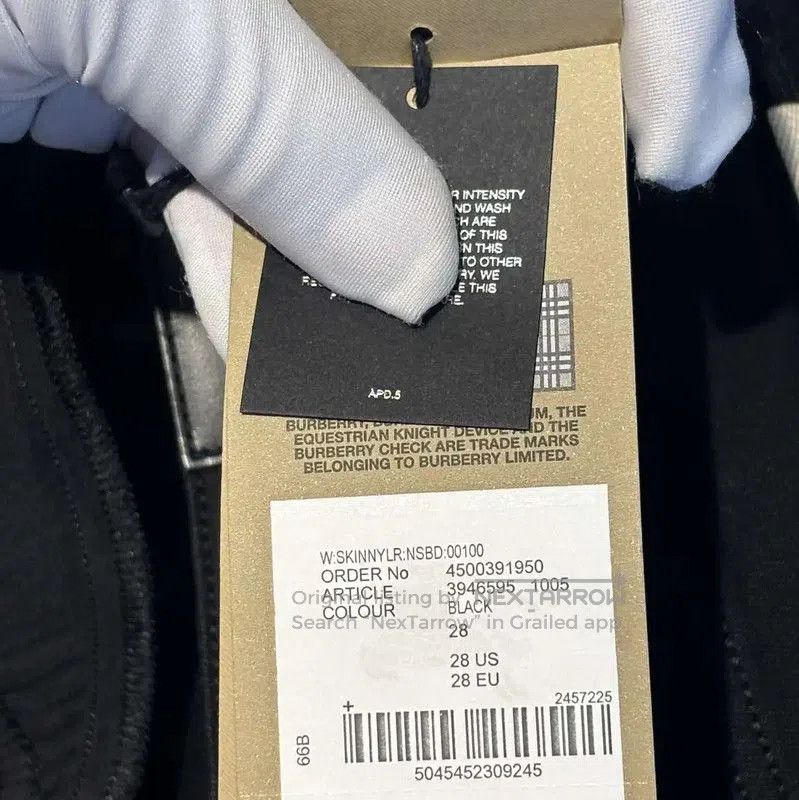 Burberry Burberry Black Cotton Casual Women's Pants. Size 25" / US 0 / IT 36 - 7 Thumbnail