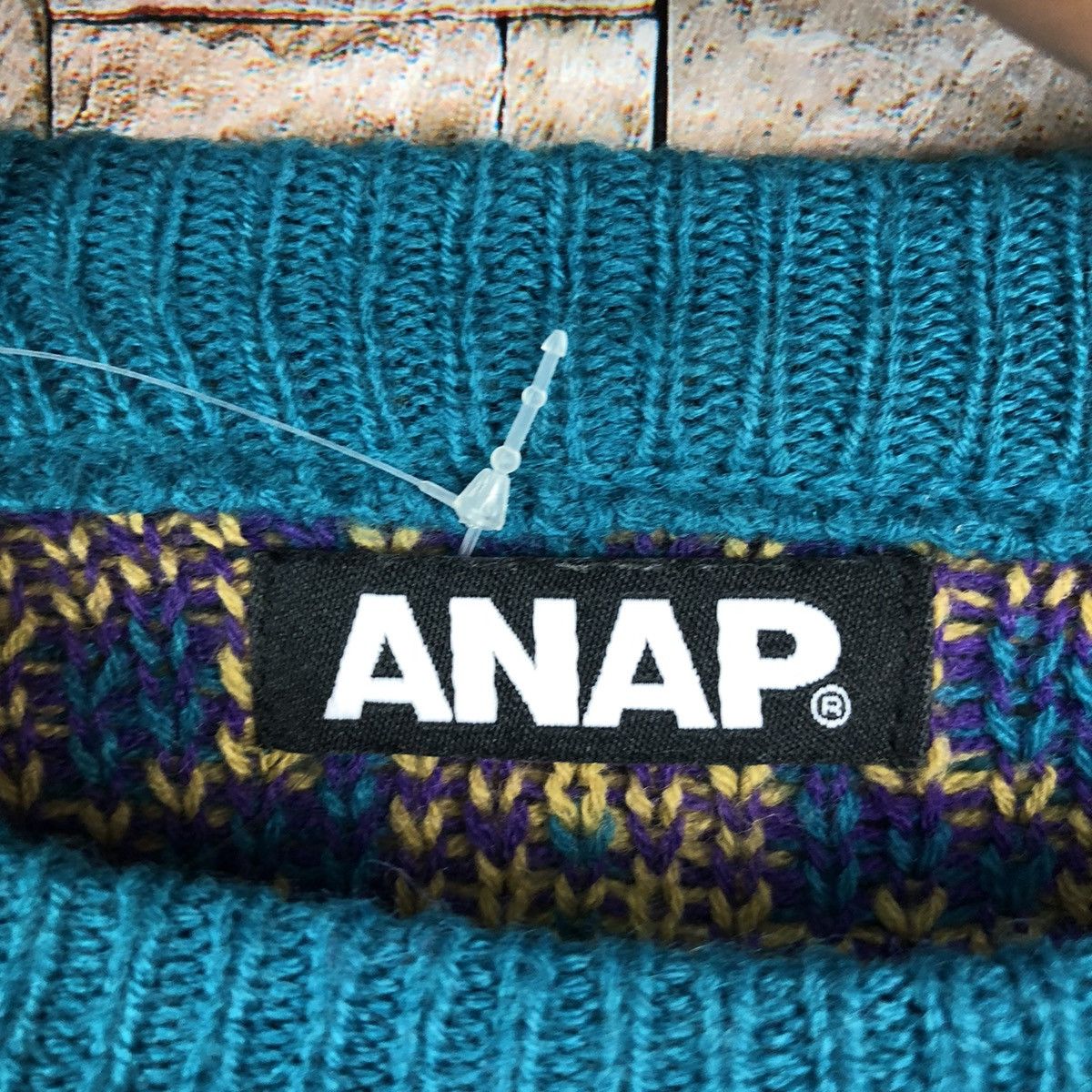 Japanese Brand Anap navajo art Blue sweatshirt Knitwear #A1092 Size US L / EU 52-54 / 3 - 9 Thumbnail