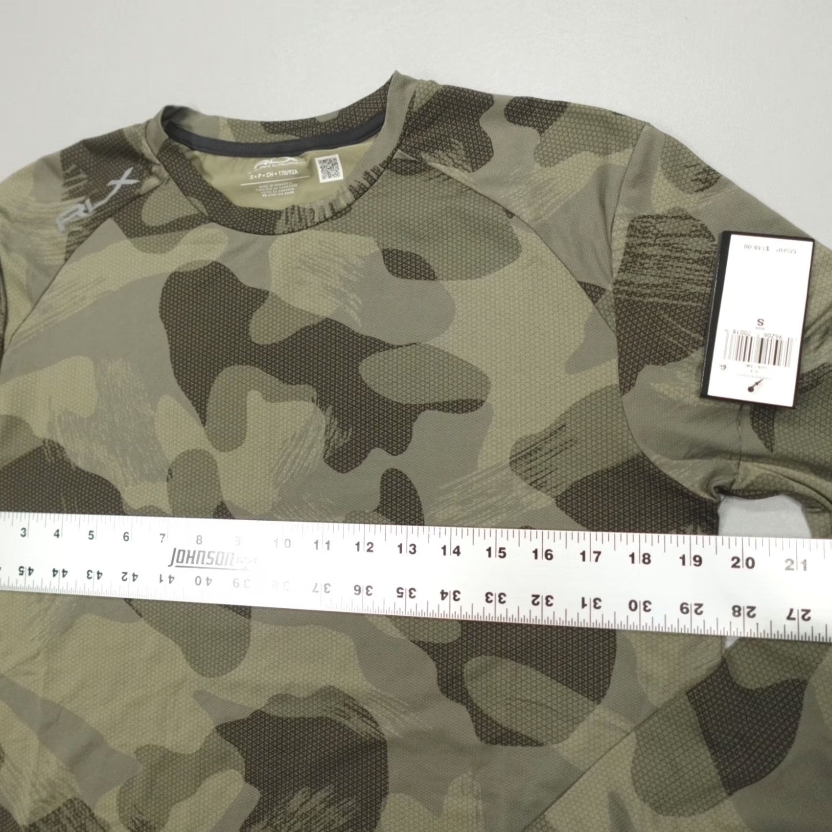 RLX Ralph Lauren RLX Ralph Lauren Camo L/S Pullover Top Green Men's Size S Lightweight Moisture Wicking Logo Pullover Casual Activewear Golf Size US S / EU 44-46 / 1 - 5 Thumbnail