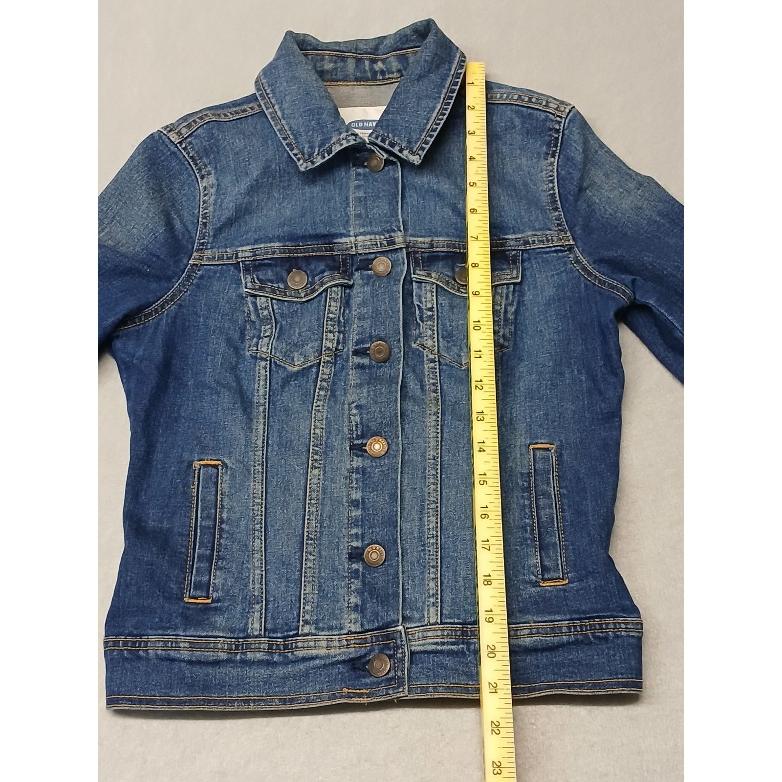Old Navy Old Navy (XSmall) Long Sleeve Blue Denim Jean Jacket Size XS / US 0-2 / IT 36-38 - 4 Thumbnail