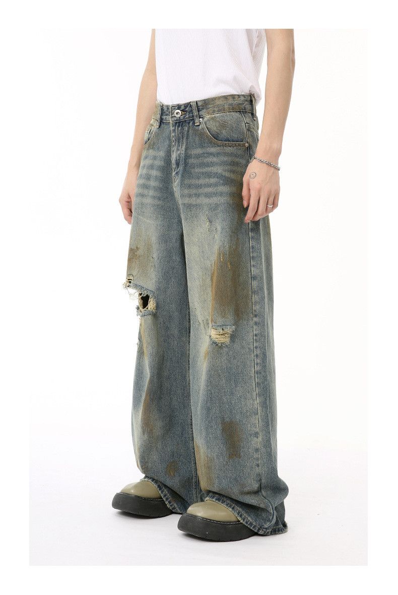 Japanese Brand × Jean Vintage distressed washed ripped jeans Size US 32 / EU 48 - 6 Thumbnail