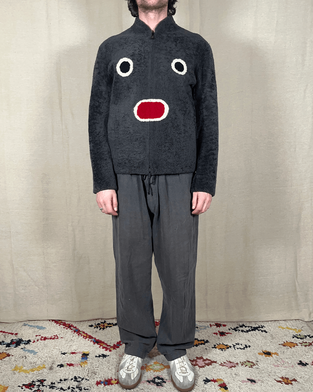 Fendi Fendi FW16 Monster Face shearling zip-up jumper jacket Size US M / EU 48-50 / 2 - 2 Thumbnail