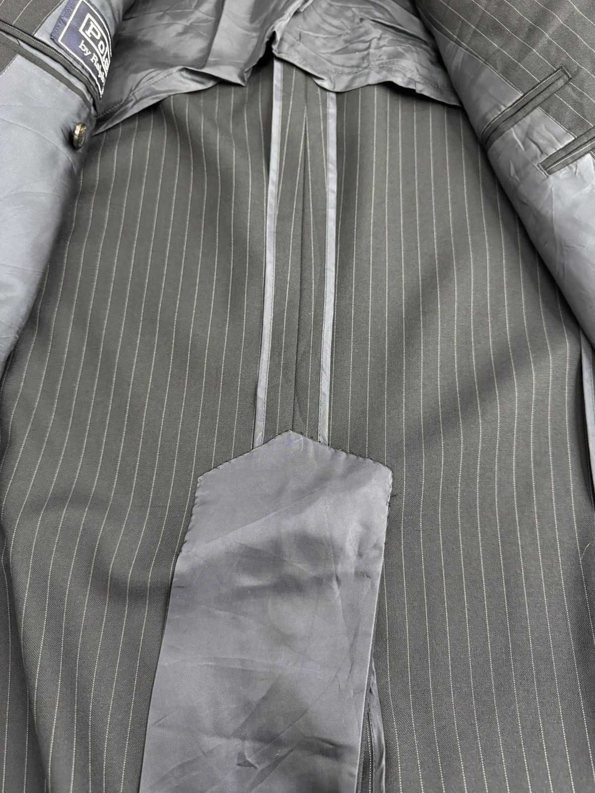 Polo Ralph Lauren Polo Ralph Lauren men's pinstriped two-button suit jacket Size 40R - 6 Thumbnail