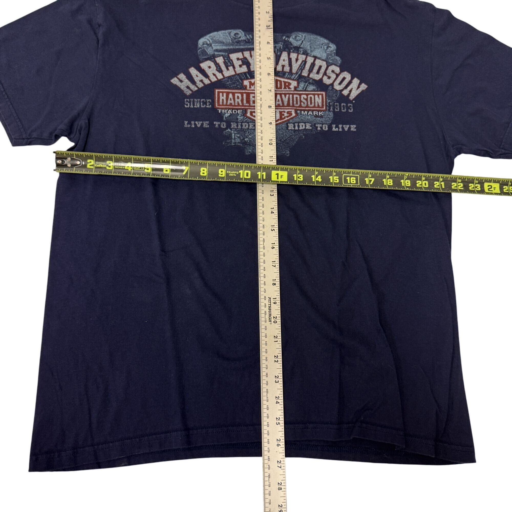 Harley Davidson Harley Davidson Motorcycle Navy Blue Brandon Florida T Shirt Size US XL / EU 56 / 4 - 9 Thumbnail