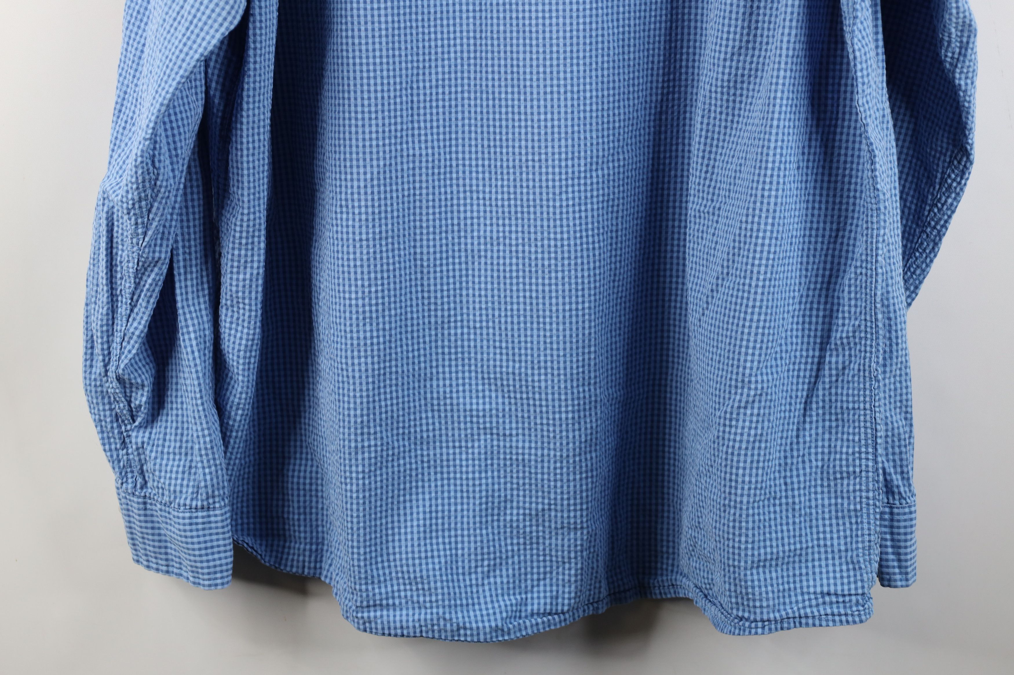 L.L. Bean Vintage LL Bean Collared Button Down Shirt Blue Plaid Size US XL / EU 56 / 4 - 10 Thumbnail